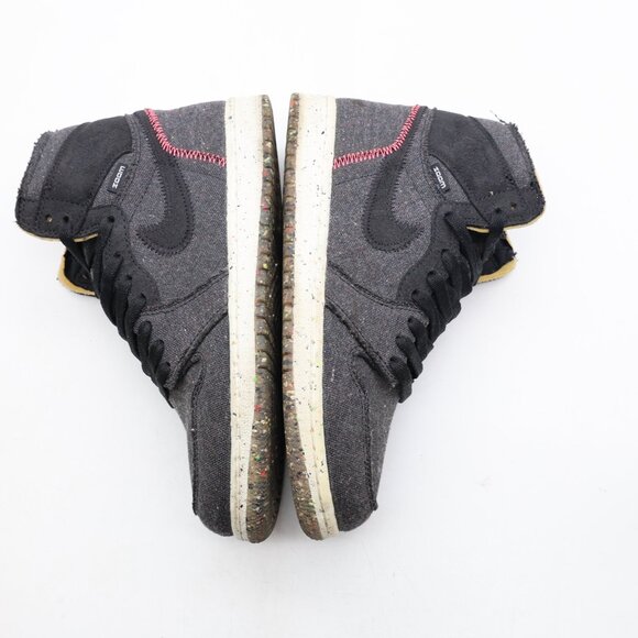 Nike Jordan 1 Men's Size 8 Retro High Zoom Crater Sneakers Black Grey CW2414-001 - Picture 8 of 9